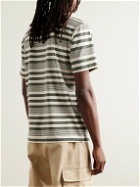 NN07 - Adam 3461 Striped Stretch Modal and Cotton-Blend Jersey T-Shirt - Green