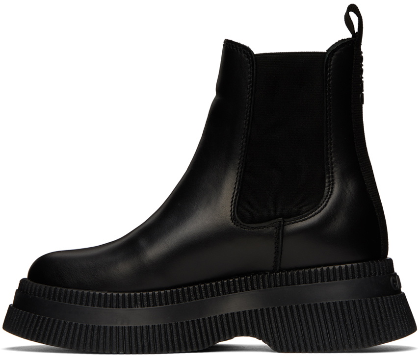 GANNI Black Creepers Chelsea Boots GANNI