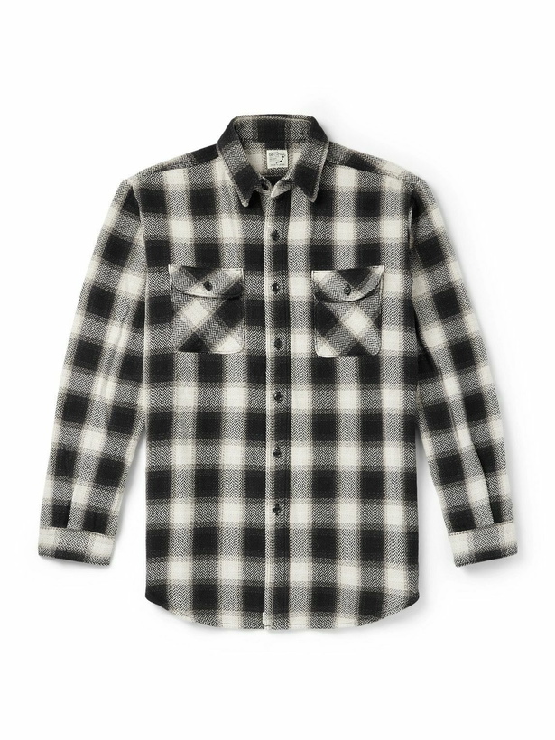 Photo: OrSlow - Checked Cotton-Flannel Shirt - Black