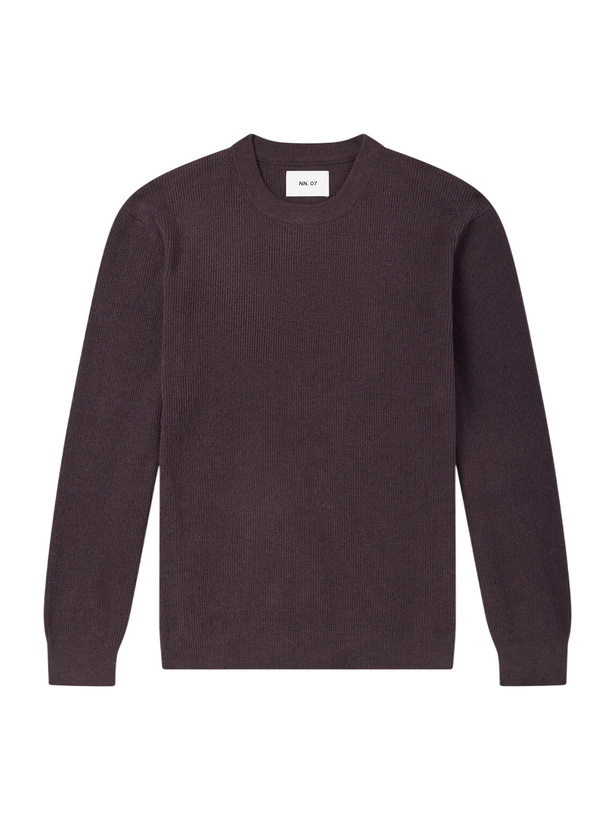 Photo: NN07 - Danny 6429 Ribbed Chenille Sweater - Brown