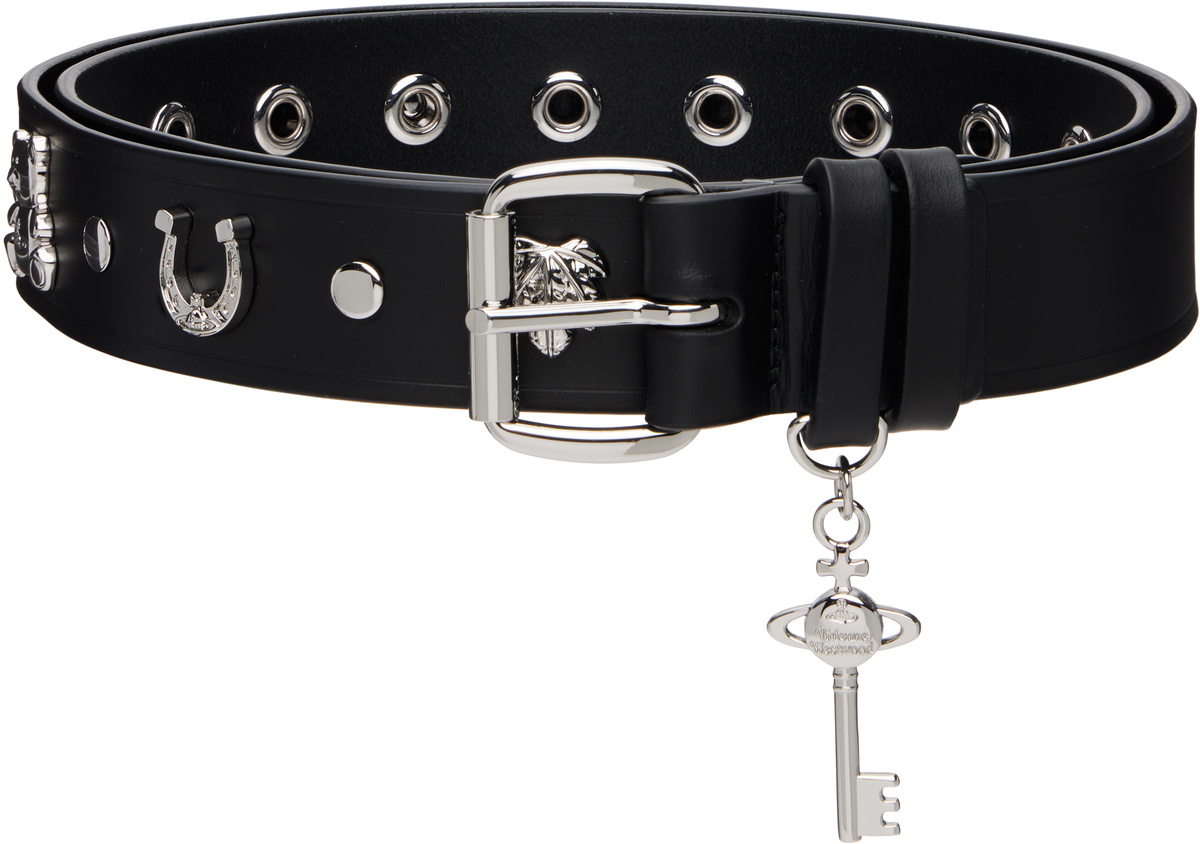 VIVIENNE WESTWOOD - Small Orb Buckle Leather Belt Vivienne Westwood