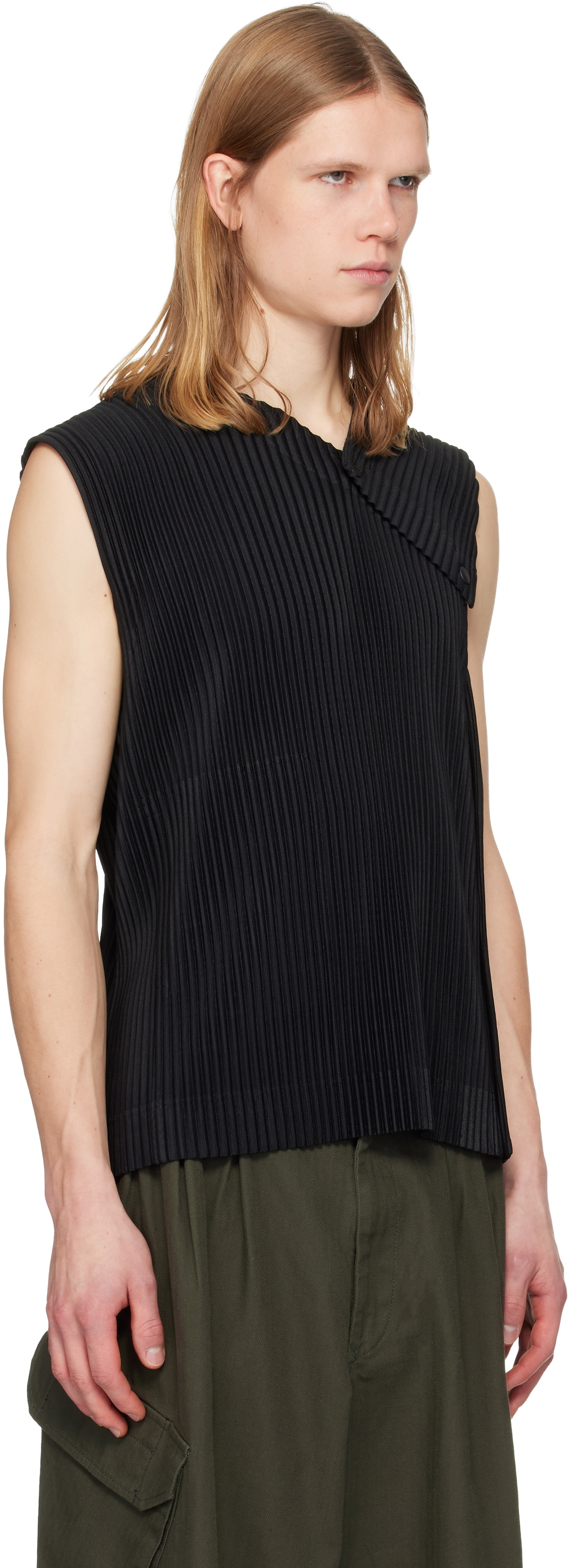 HOMME PLISSÉ ISSEY MIYAKE Black Stone Cloud Tank Top Homme Plisse