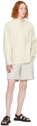 Solid Homme Off-White Flap Pocket Shorts