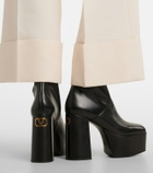 Valentino Garavani Fawcette leather platform ankle boots
