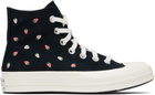 Converse Black Chuck 70 Embroidered Strawberries Sneakers