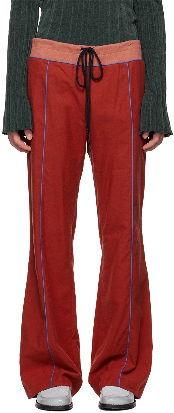 Photo: TheOpen Product SSENSE Exclusive Red Piping Lounge Pants