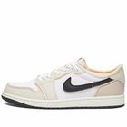 Air Jordan Men's 1 Retro Low OG Sneakers in White/Coconut Milk