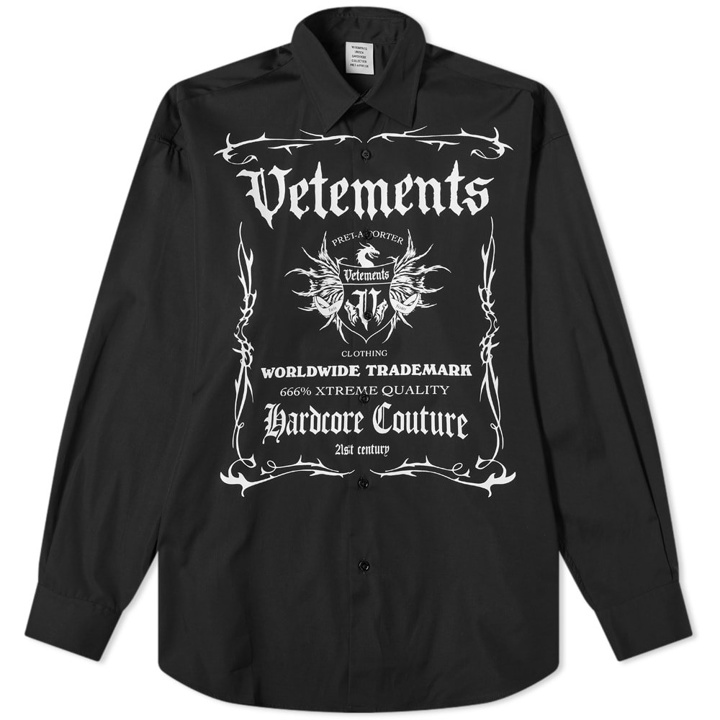 Photo: VETEMENTS Black Label Shirt
