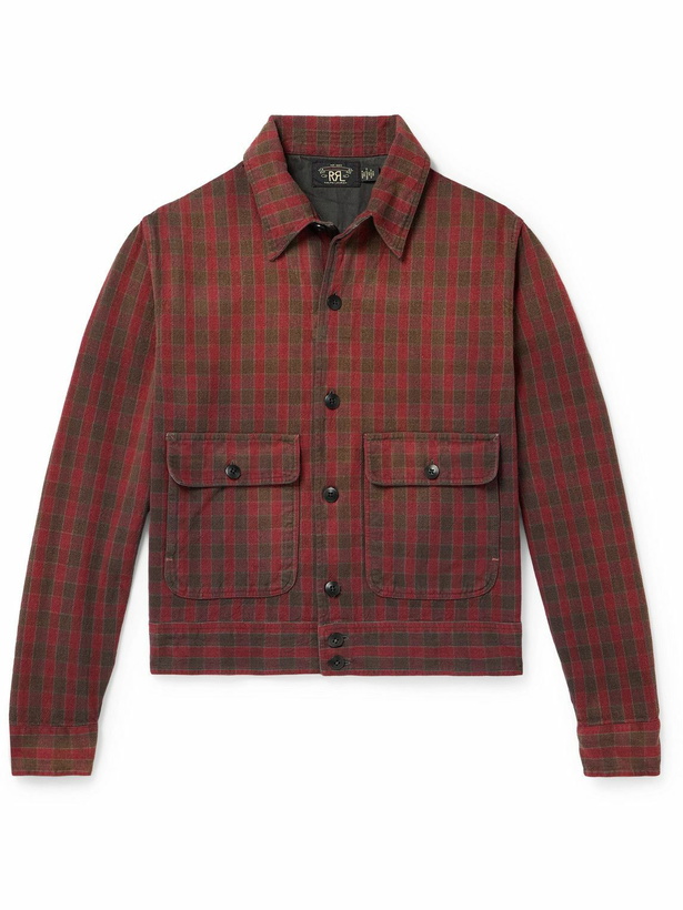 Photo: RRL - Highway Checked Cotton-Flannel Shirt Jacket - Red