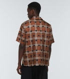 Burberry Polka-dot checked silk twill shirt
