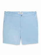 Frescobol Carioca - Rio Slim-Fit Mid-Length Recycled-Shell Swim Shorts - Blue