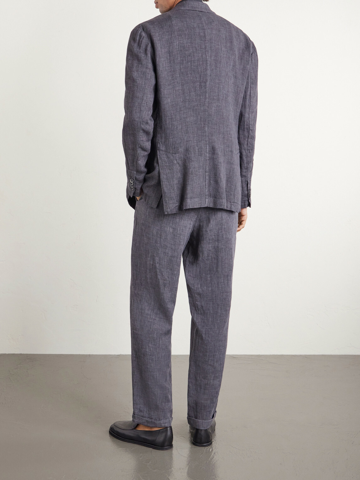 Barena - Unstructured Double-Breasted Linen-Blend Suit Jacket - Gray
