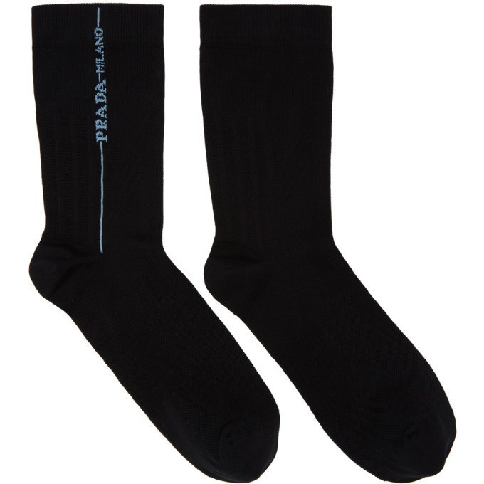 Photo: Prada Black Tech Logo Socks