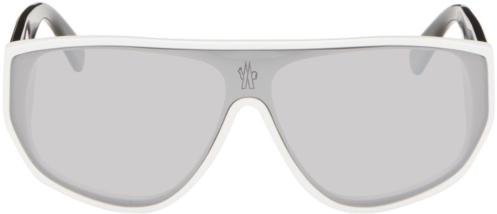 Photo: Moncler White Tronn Sunglasses