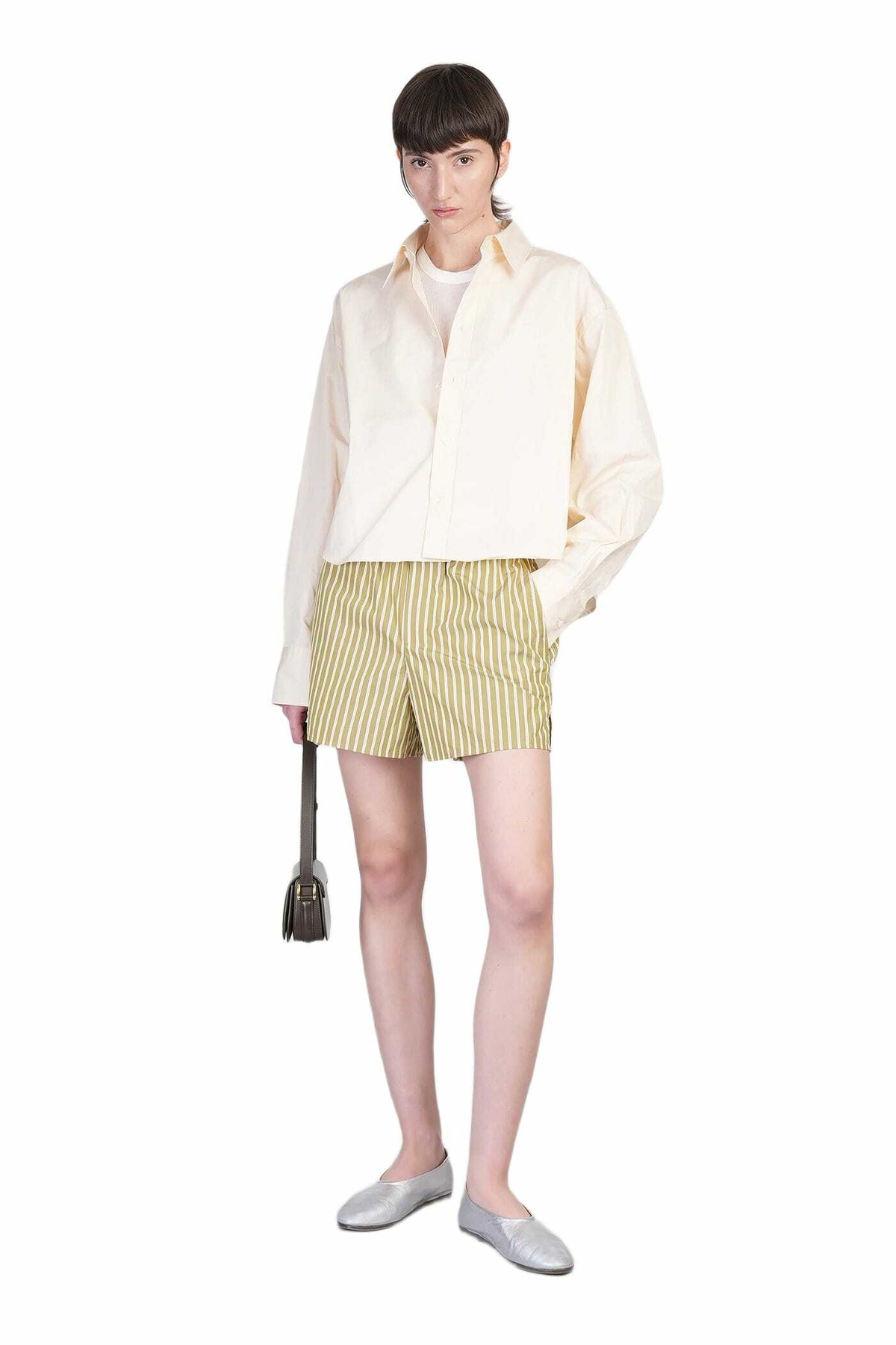 Ami Alexandre Mattiussi Shorts In Green Cotton