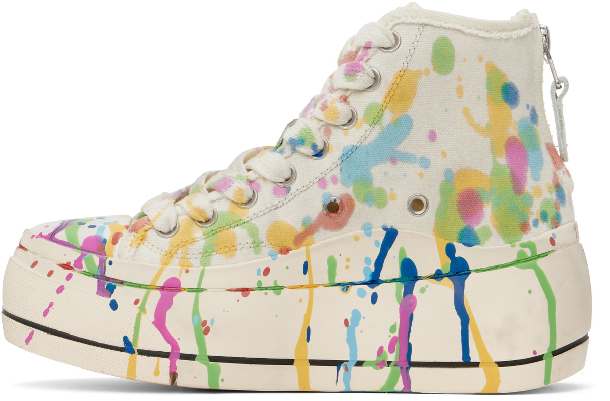 R13 Beige Kurt High Top Sneakers