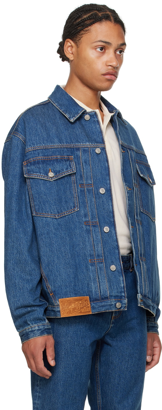 Bally Blue Logo Patch Denim Jacket