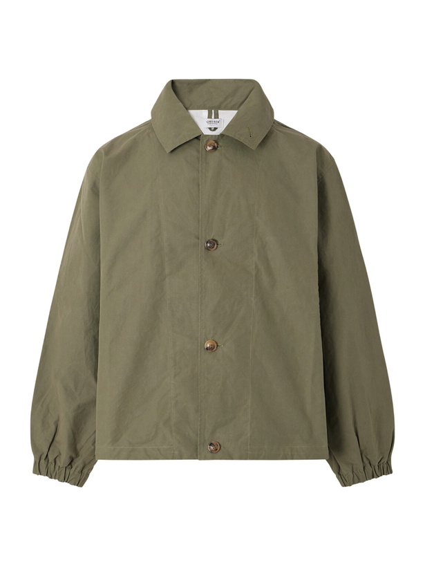 Photo: Ghiaia Cashmere - Waxed Cotton-Canvas Jacket - Green