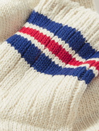 Anonymous ism - Striped Ribbed Cotton-Blend Socks