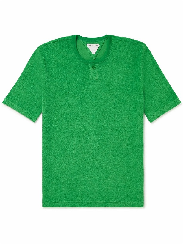 Photo: Bottega Veneta - Cotton-Blend Terry T-Shirt - Green