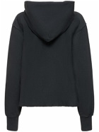 MAISON MARGIELA - Embroidered Logo Jersey Cropped Hoodie