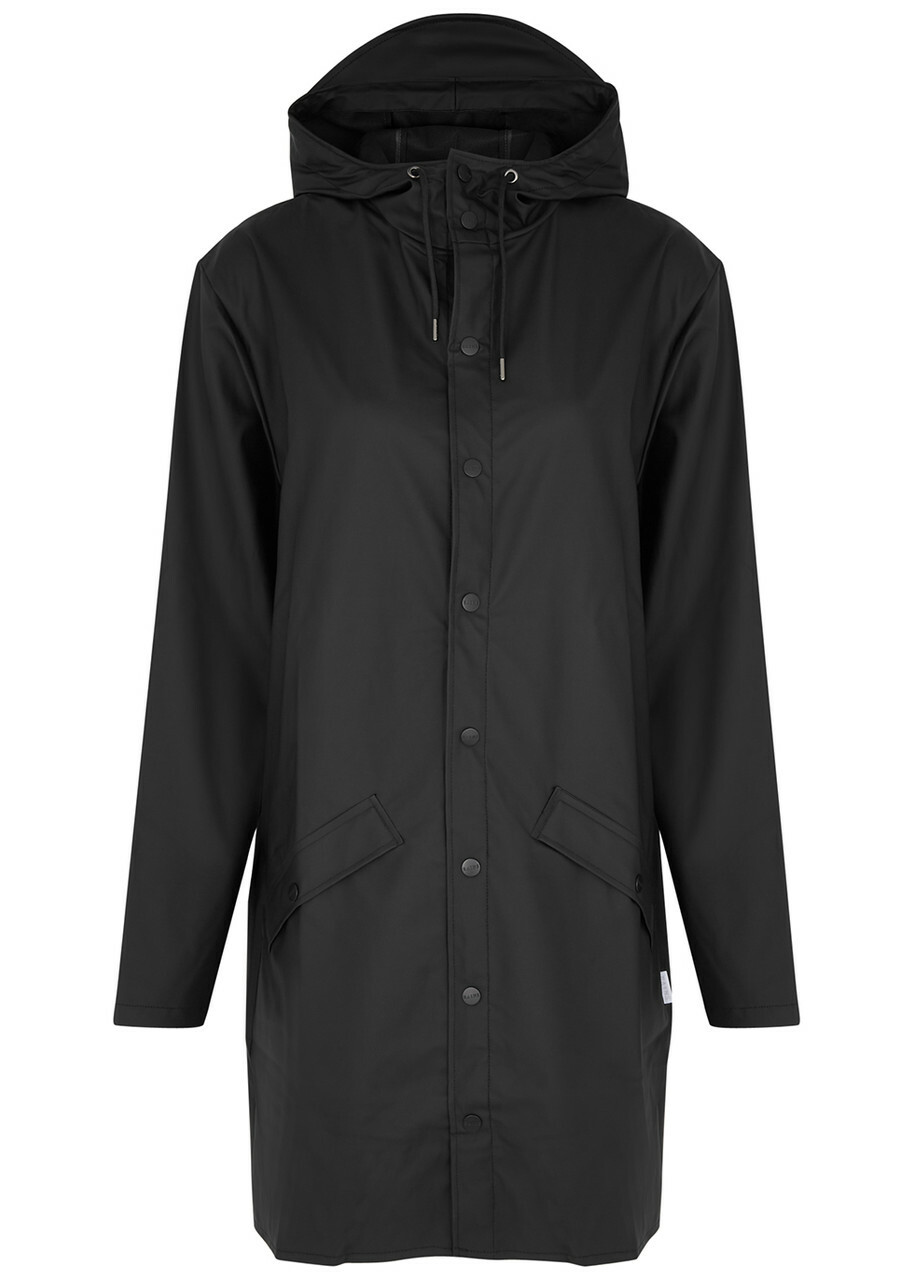 Rains Rubberised Raincoat Black Rains