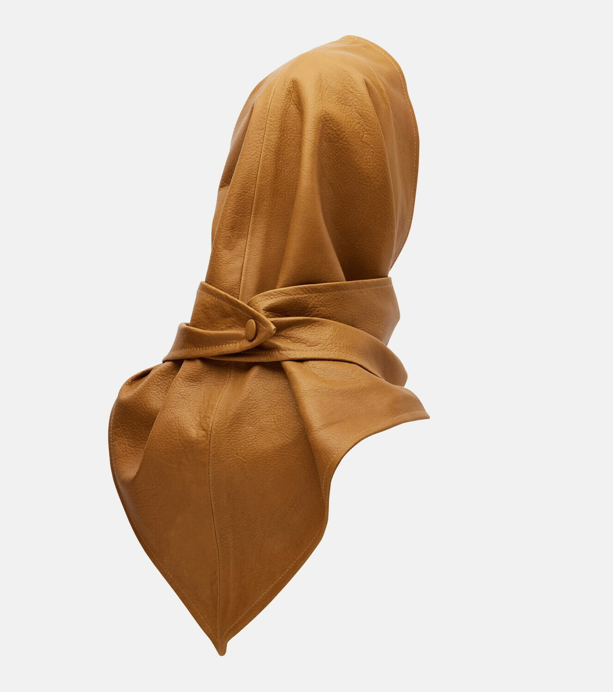 Nour Hammour Draped leather hood