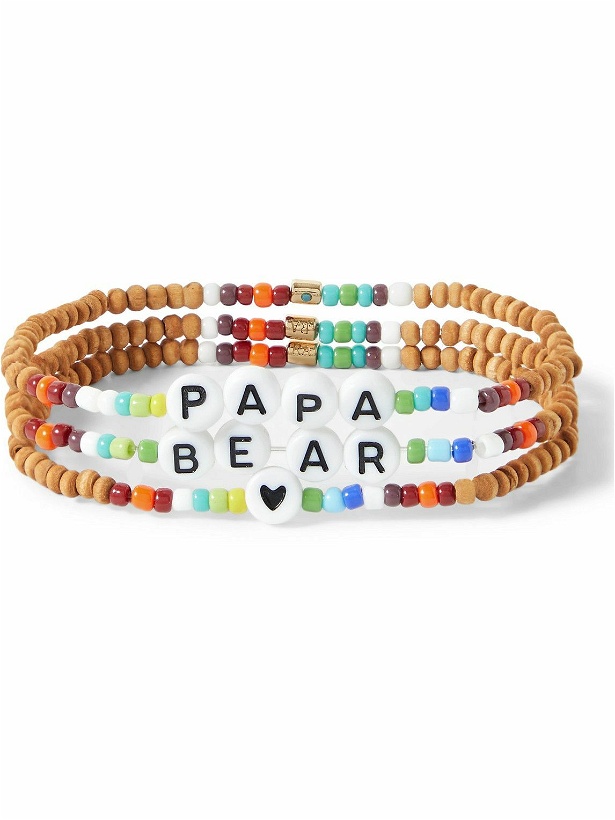 Photo: Roxanne Assoulin - Papa Bear Set of Three Wood and Enamel Beaded Bracelets