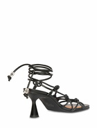 GANNI - 85mm Knot Leather Sandals