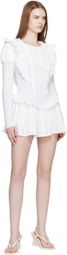 Sandy Liang White Acorn Minidress