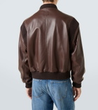 Loewe Anagram leather bomber jacket