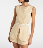 Posse Pamela belted linen vest