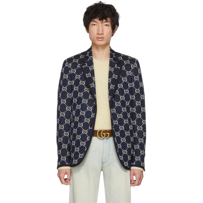 Photo: Gucci Blue All Over GG Blazer