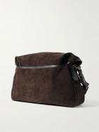 Bleu de Chauffe - Fisherman's Musette Leather-Trimmed Suede Messenger Bag - Brown