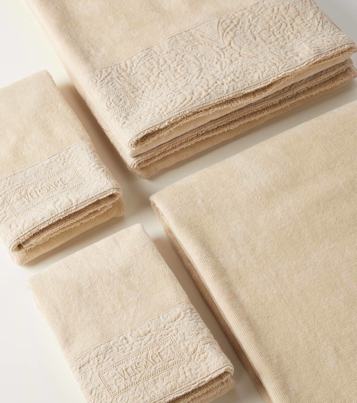 Versace Home Barocco set of 5 cotton terry towels