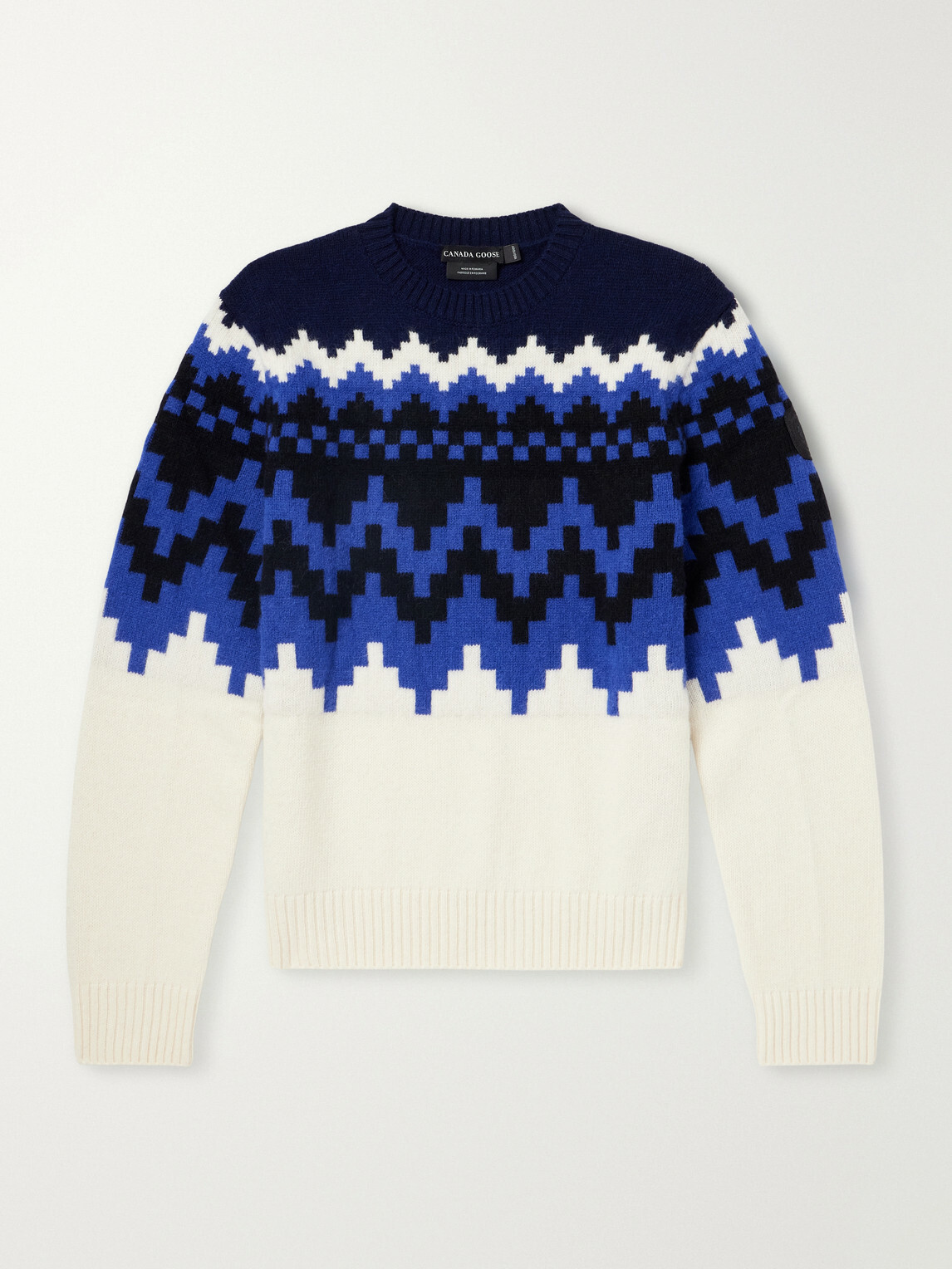 Canada Goose - Eri Intarsia-Knit Wool and Alpaca-Blend Sweater - Blue
