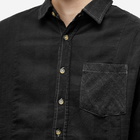 Needles Men's 7 Cuts Over Dyed Flannel in Black