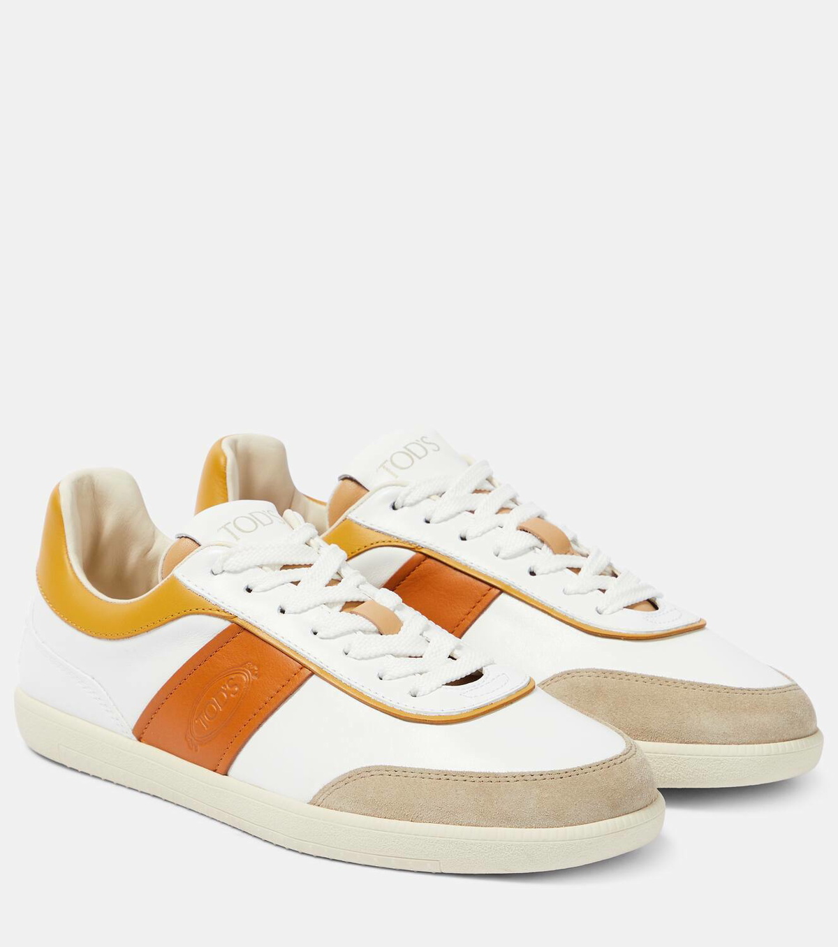 関税・送料込 Tod's Tabs suede-trimmed レザースニーカー Tod's Tabs suede-trimmed leather sneakers Tod's