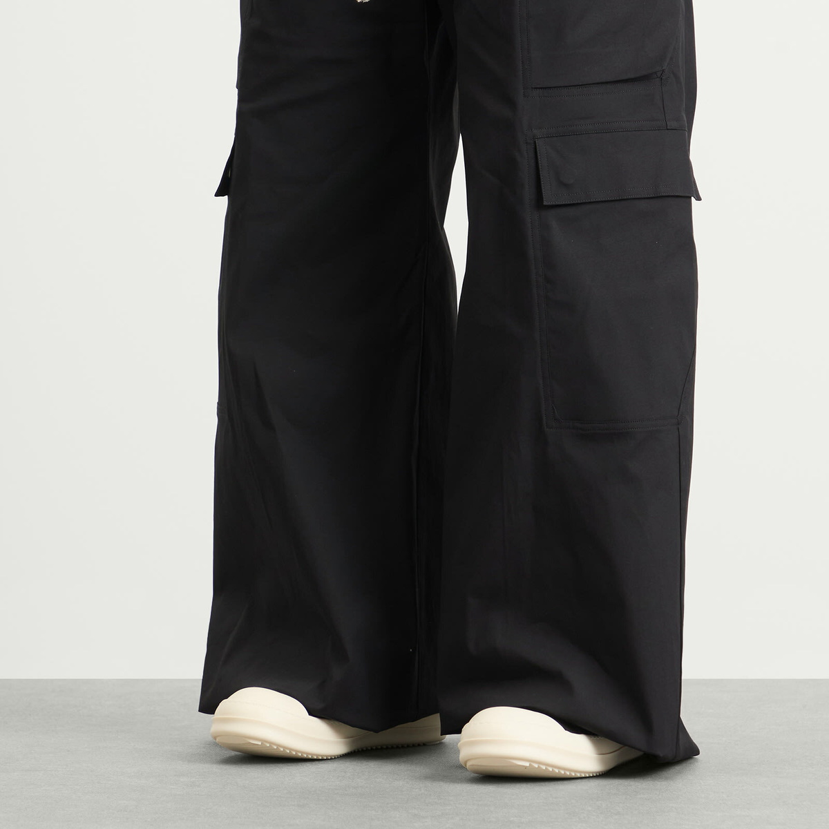 Rick Owens DRKSHDW Men's Cargo Sneaks in Black/Milk/Milk