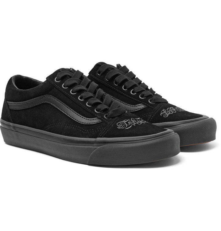 Photo: Vans - Neighbourhood Old Skool 36 DX Leather-Trimmed Suede Sneakers - Black