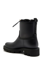 Moncler Kickstream Rubber Wellington Ankle Boots Black