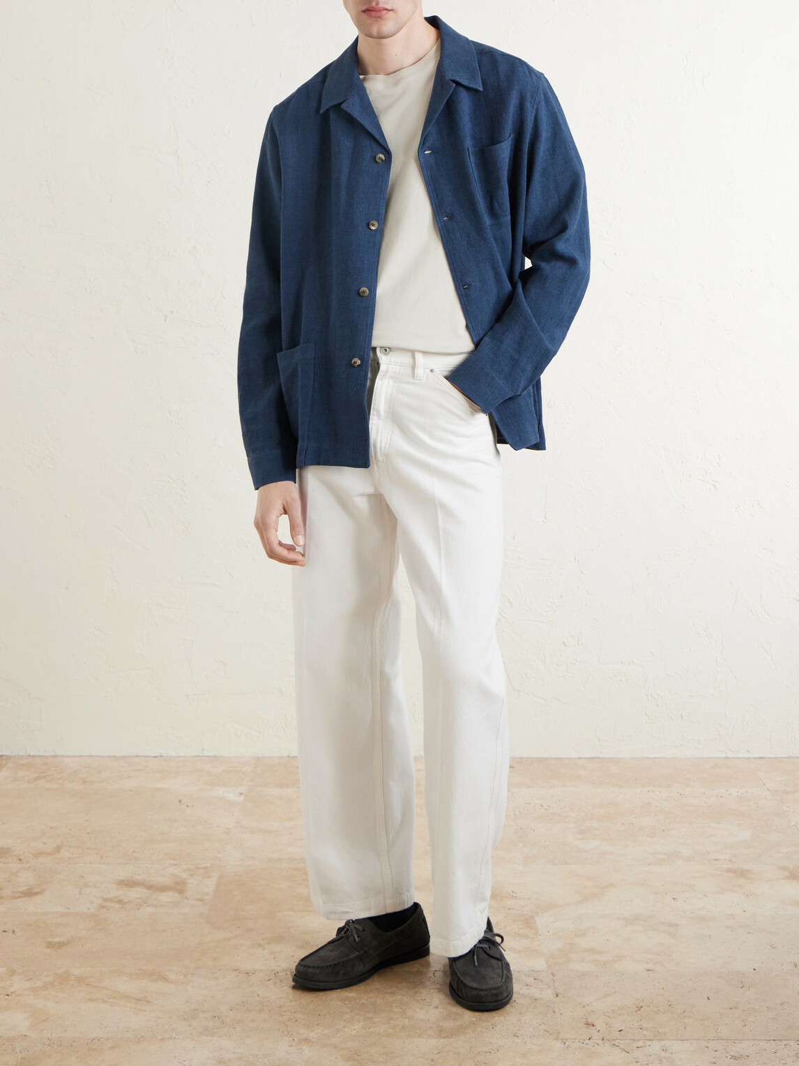 De Bonne Facture - Linen and Wool-Blend Jacket - Blue