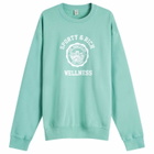 Sporty & Rich Men's Emlbem Sweatshirt in Aquamarine/White