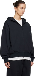 Fear of God ESSENTIALS Black Classic Zip-Up Hoodie