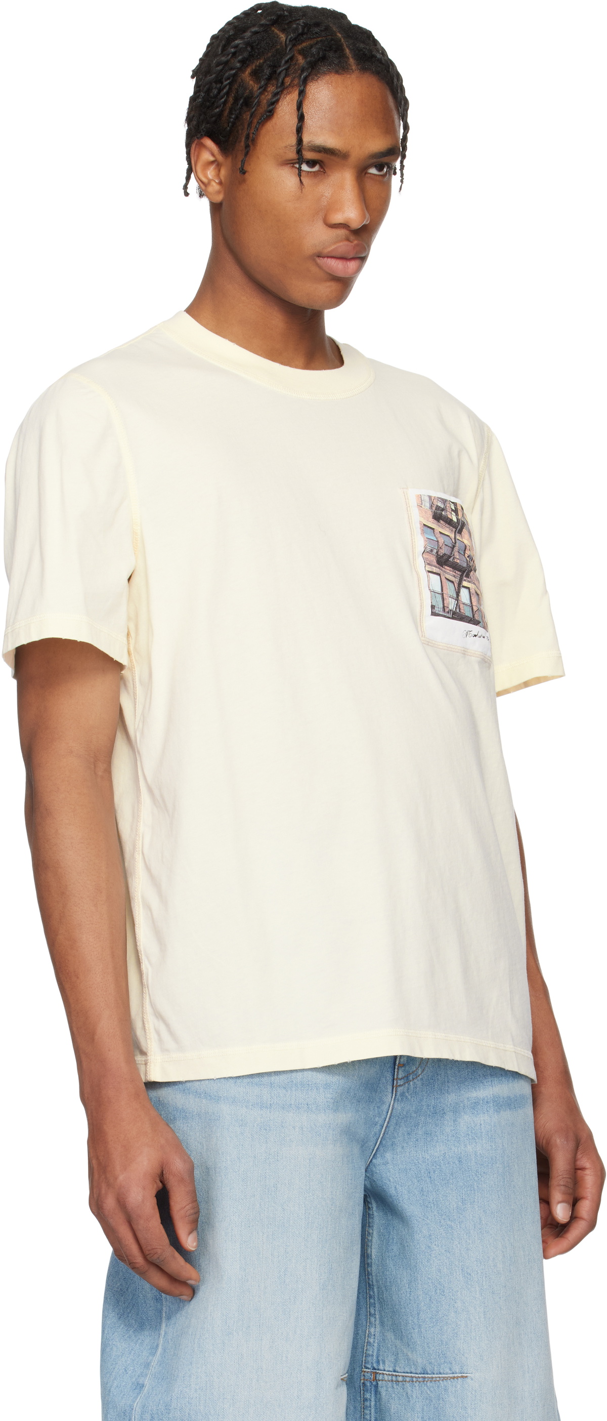 Helmut Lang Off-White Building Postcard T-shirt