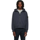 Stone Island Navy 6100009 Organic Cotton Fleece Hoodie