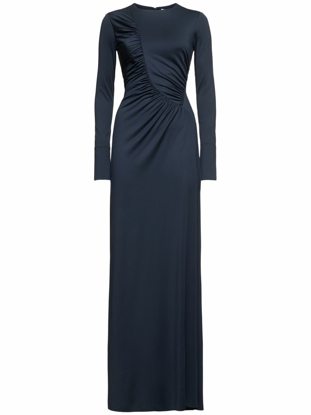 Photo: VICTORIA BECKHAM Ruched Fluid Jersey Long Dress