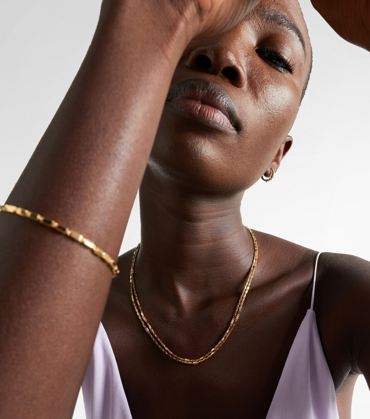 Suzanne Kalan 18kt gold chain necklace with diamonds
