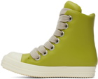 Rick Owens Yellow Jumbo Lace Padded Sneakers