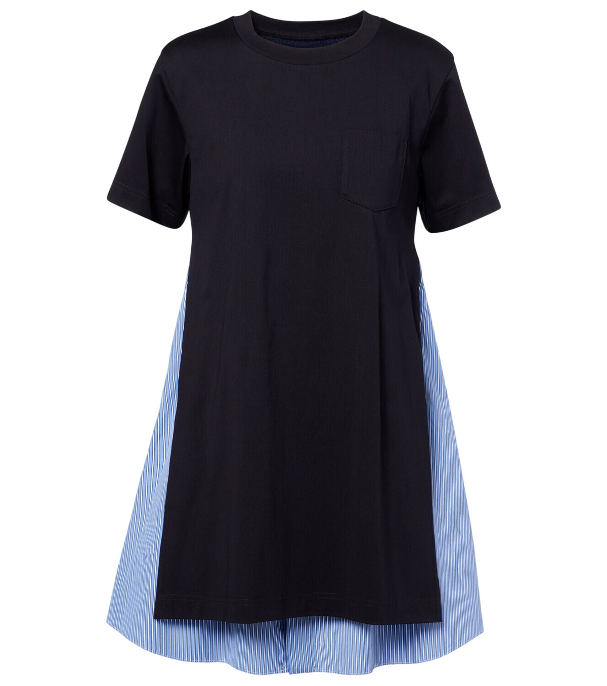 ワンピース sacai sweat shirting combo dress SACAI | Hybrid Shirt Interior Cotton T-Shirt Dress | Women